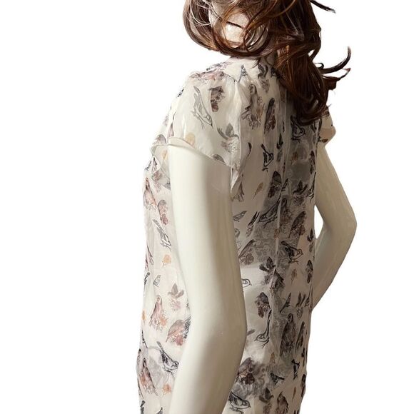 Live and Let Live Animal print Sheer Studded  Scoop Neck PM - Picture 3 of 14